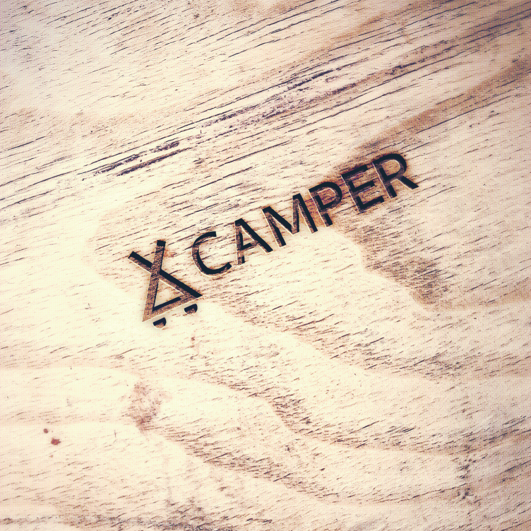 Modern tent logo