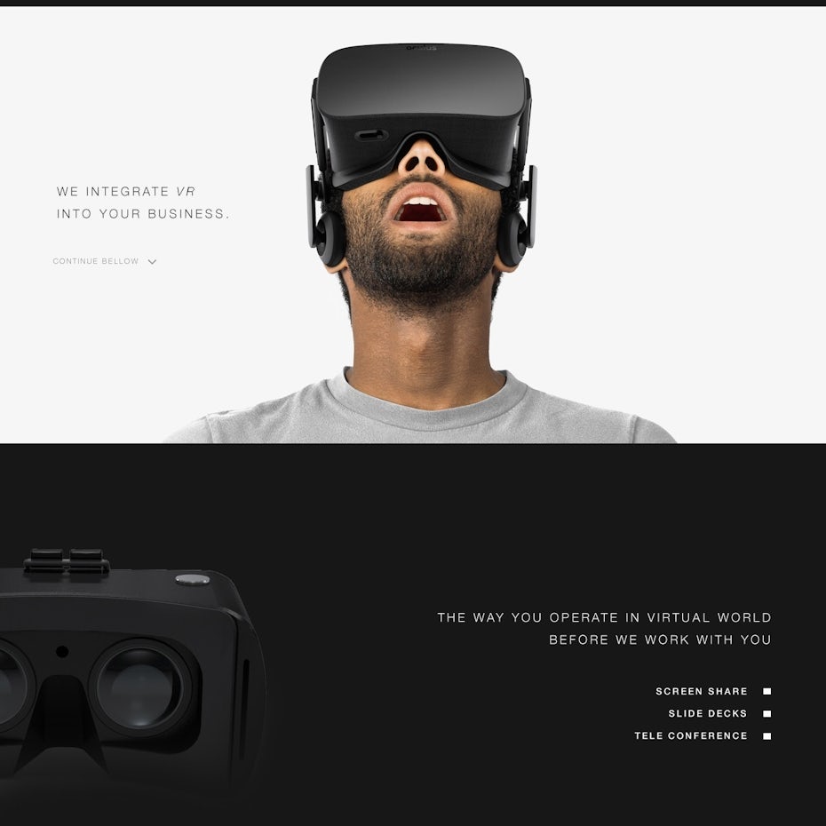 Website for a VR Company