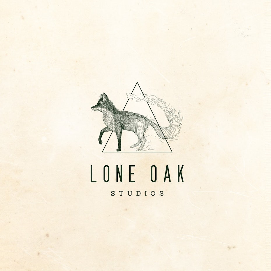 Lone Oak独特的标志设计