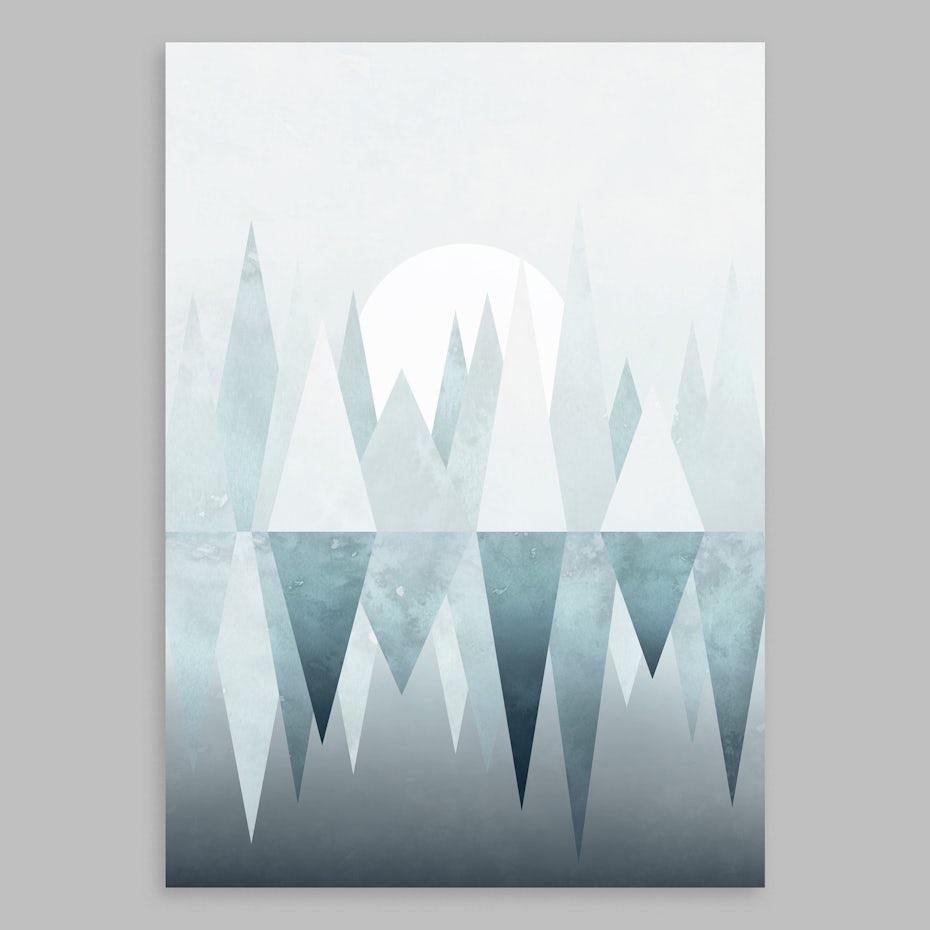 Winter mountain art