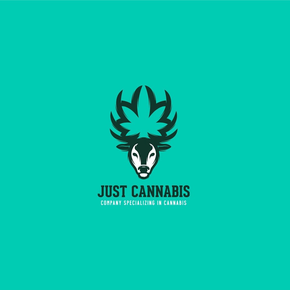 Colorful cannabis logo design