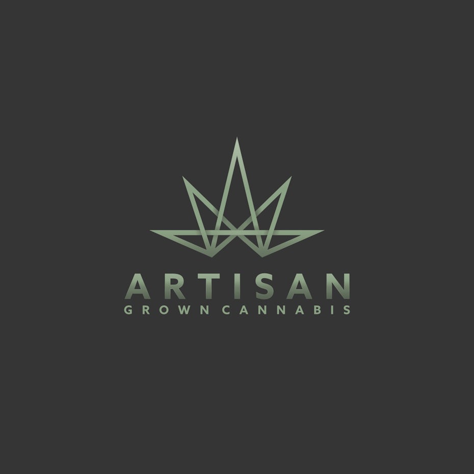Modern cannabis logo design for Artisan