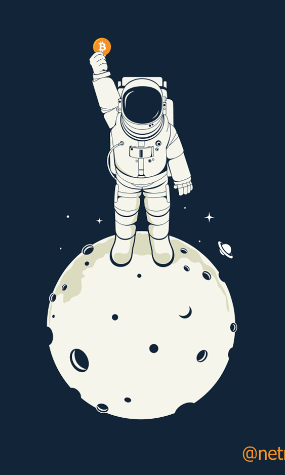 Astronaut on moon t-shirt design