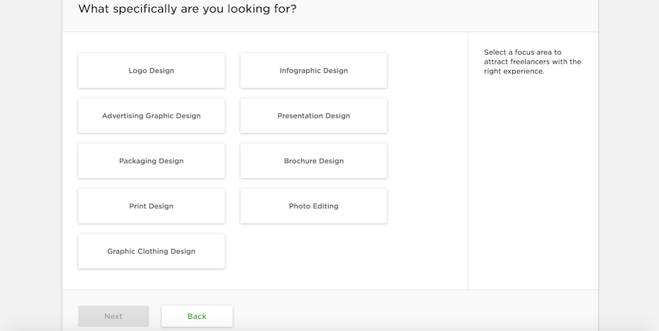 upwork graphic design options