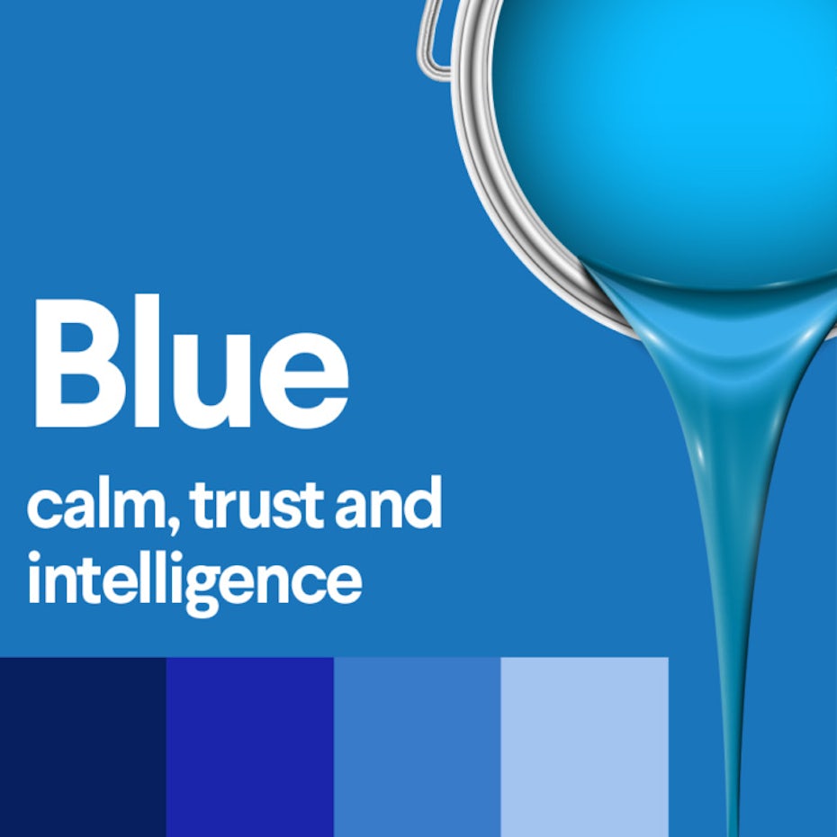 What does the color blue mean? -