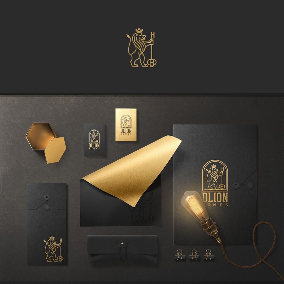 Powerful and luxurious logo design for DLeonHomes