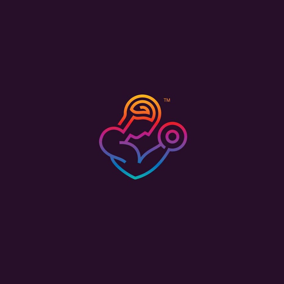 Vibrant logo design for MindMuscle.co