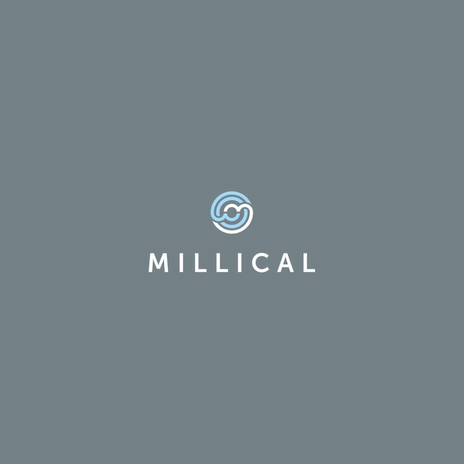 Logo pour Millical avec des formes géométriques