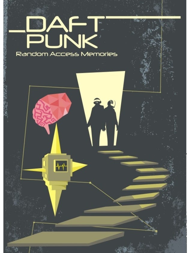 Daft punk poster mockup