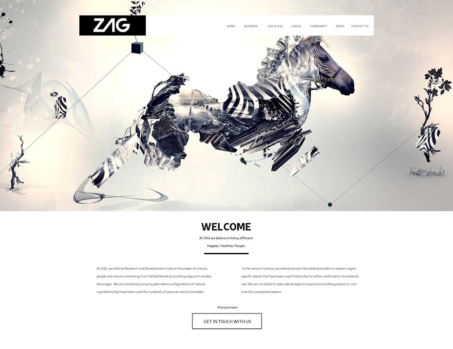 饮料公司的网页设计品牌