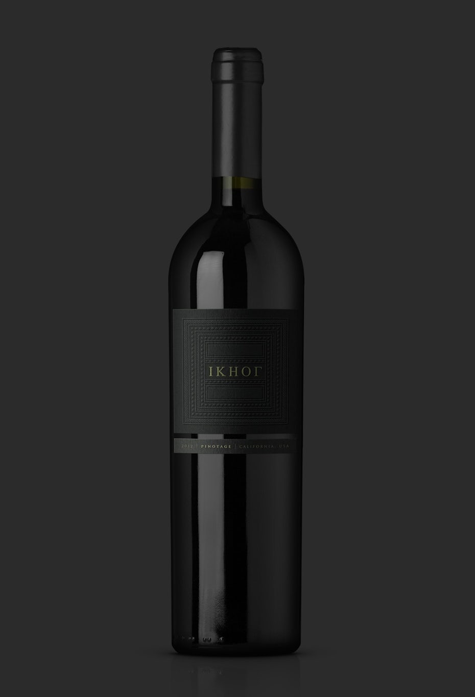 all-black wine label design