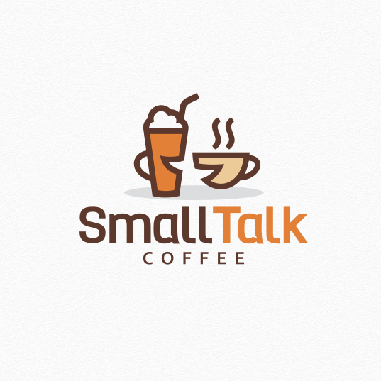 logo for small talk coffee