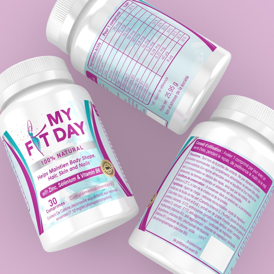 Slimming supplement packaging