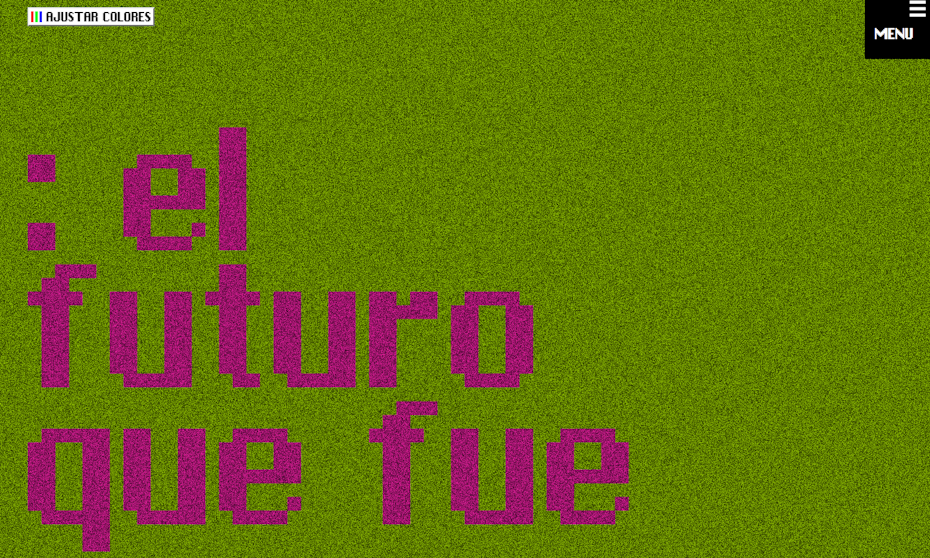 A true brutalist website design by El futuro que fue
