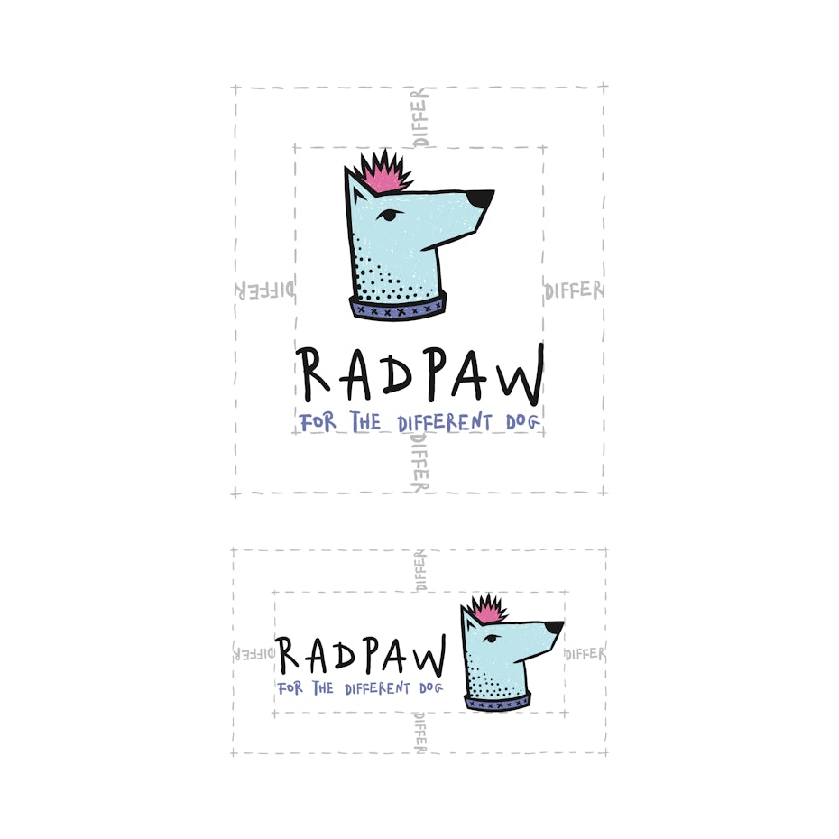 Radpaw logo differ sizing