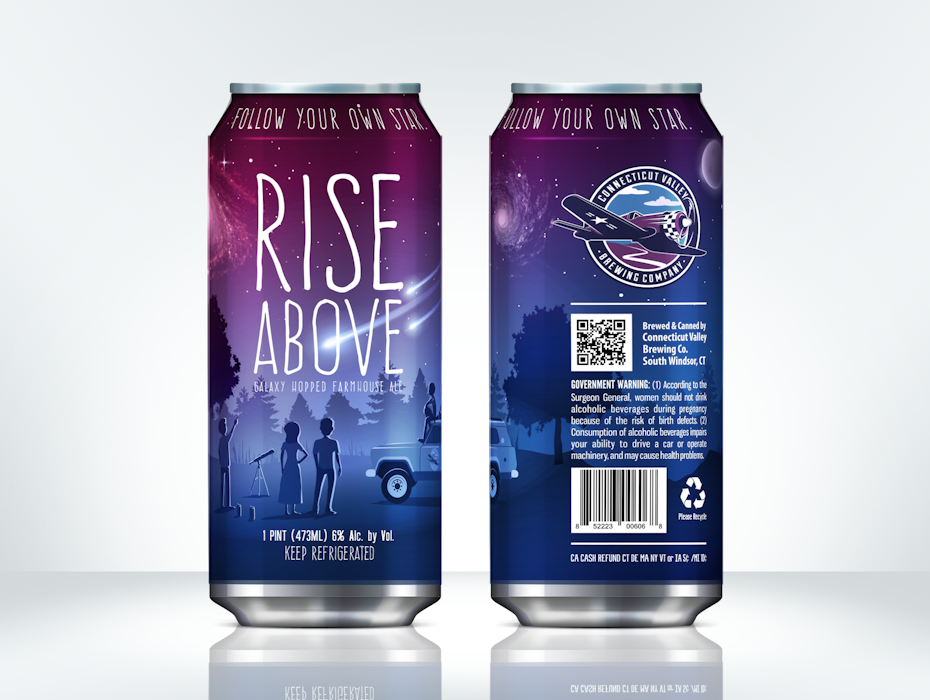 beer can design for the Connecticut Valley Brewing Company
