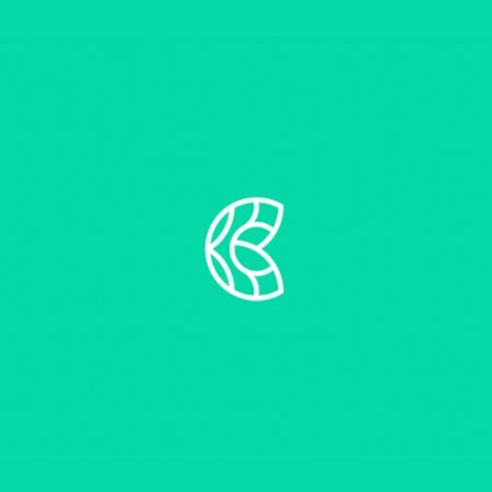 letter “C” comprised of smaller geometric shapes