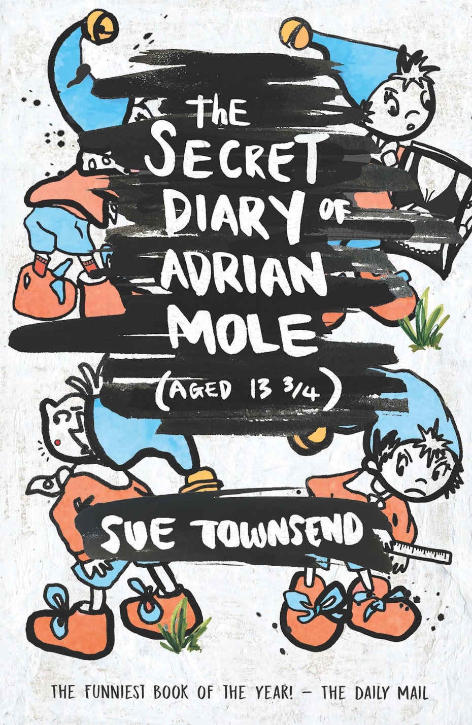 book cover design for The Secret Diary of Adrian Mole (aged 13 ¾) by Sue Townsend