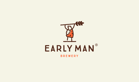 line art design for Early Man Brewery