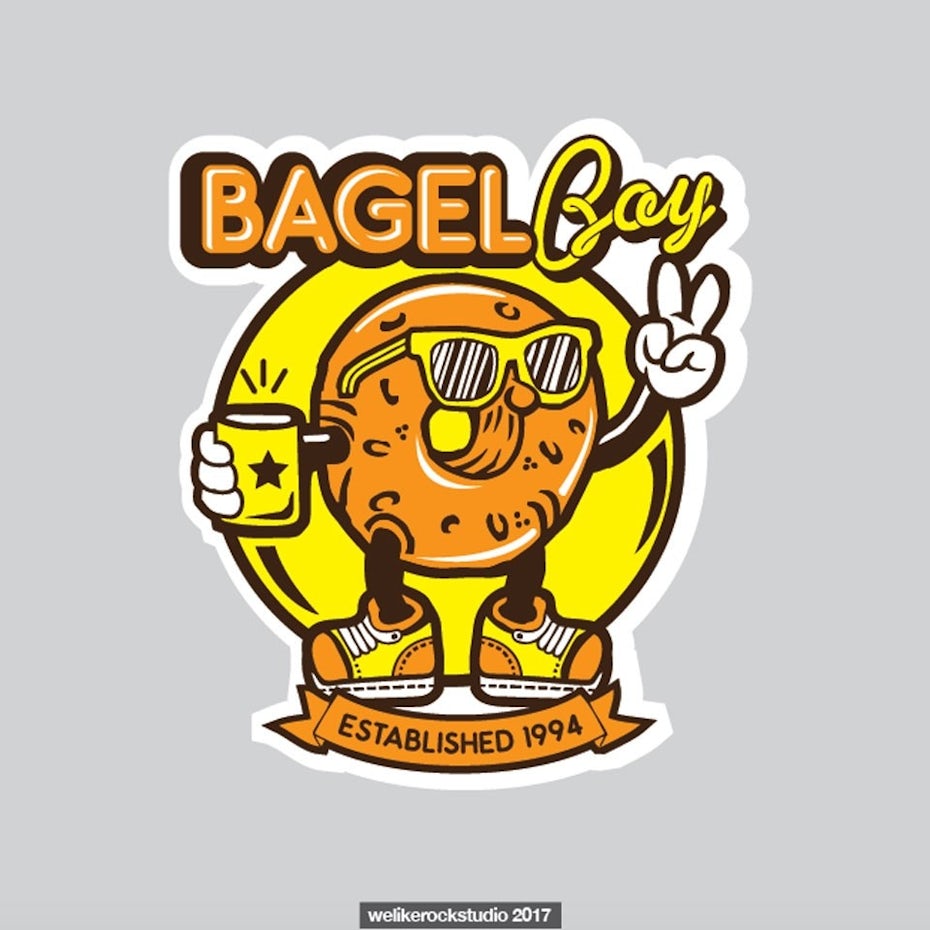 Bagel Boy sticker