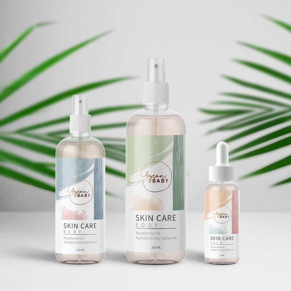 A skin care product label