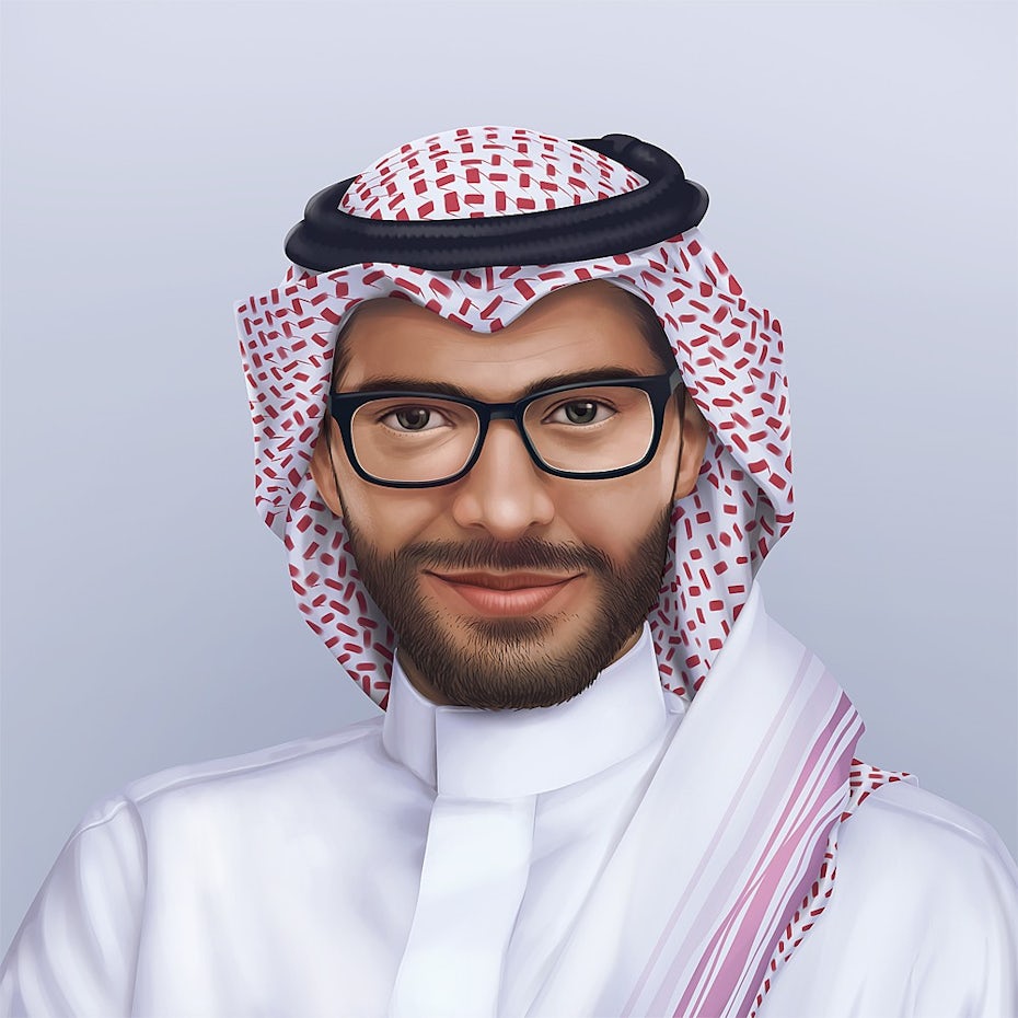 Middle eastern character illustration