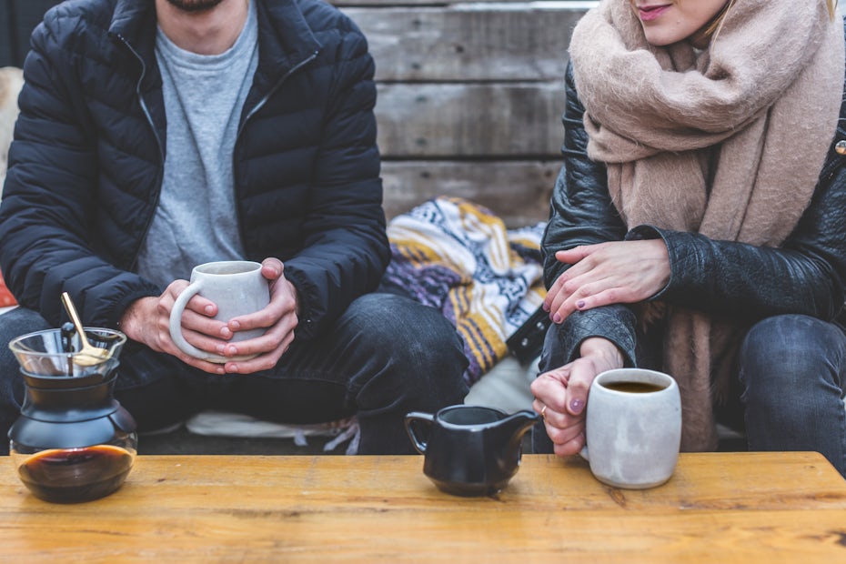 Meeting in a cafe