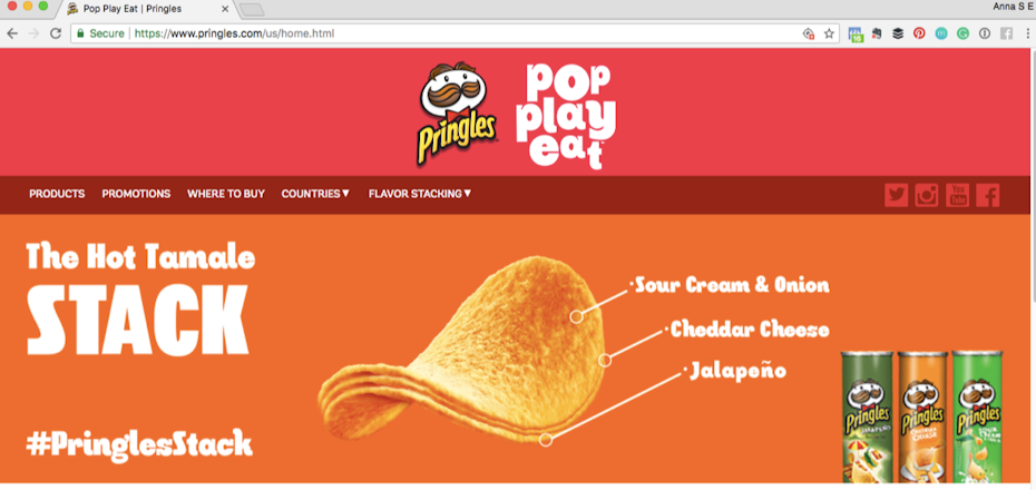 Site web de la marque Pringles