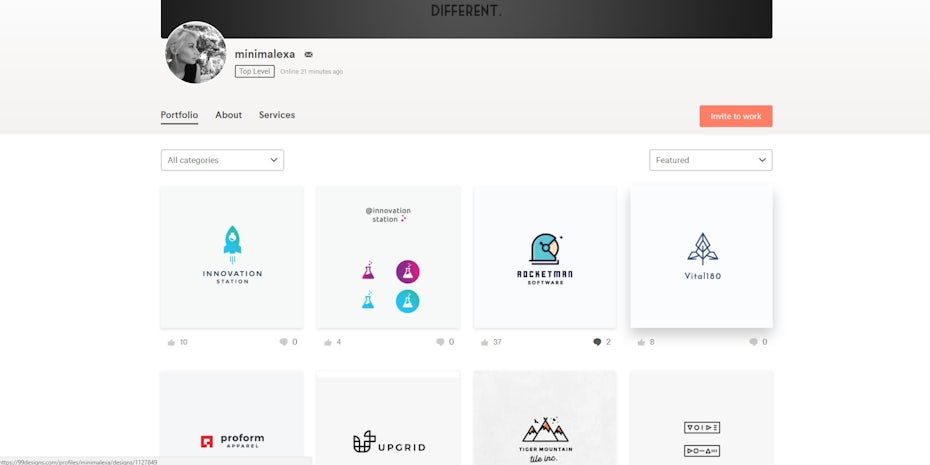 minimalistic design portfolio