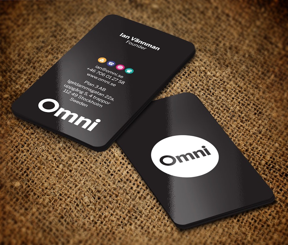 Дизайн визиток Omni