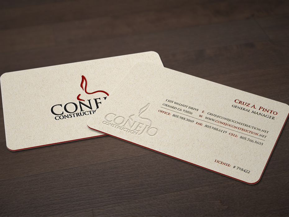 Conejo Construction business card design