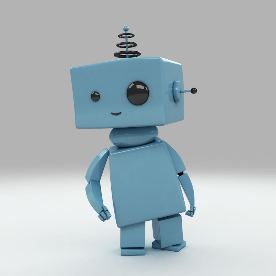 A 3D robot character