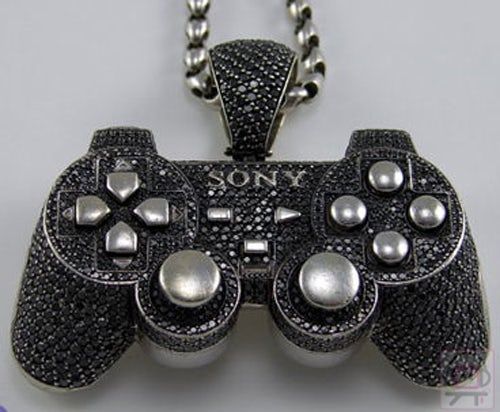 gem-studded Playstation controlled