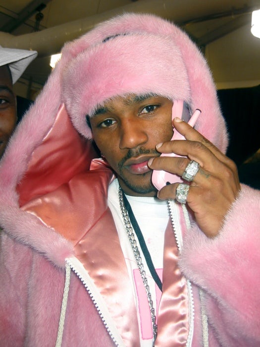 Cam’ron in an all-pink ensemble