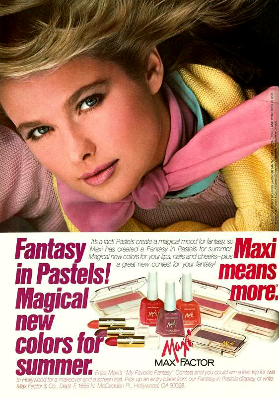 1980s Max Factor ad