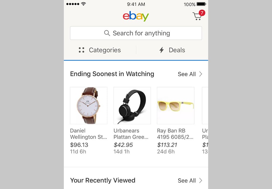 ebay app design