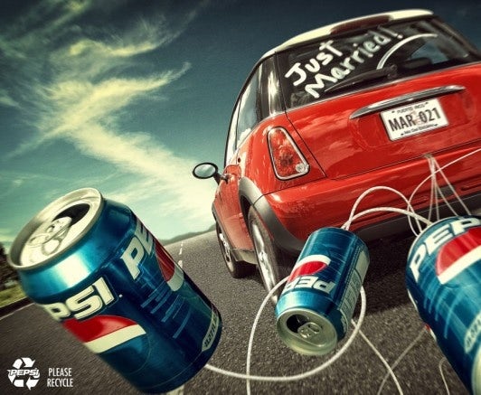 Pepsi ad with Mini Cooper