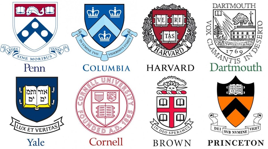 Logotipos de la escuela de la liga Ivy