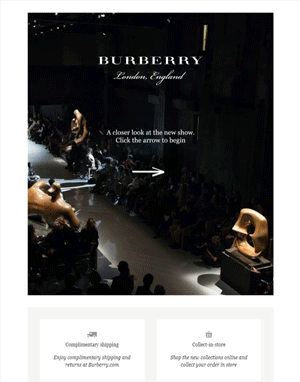campagne de messagerie électronique interactive burberry