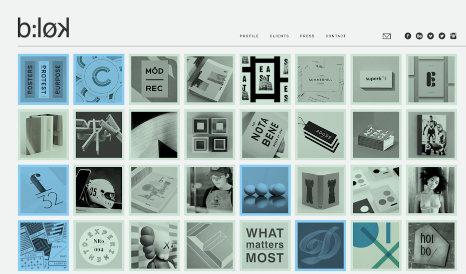 blok design website screenshot