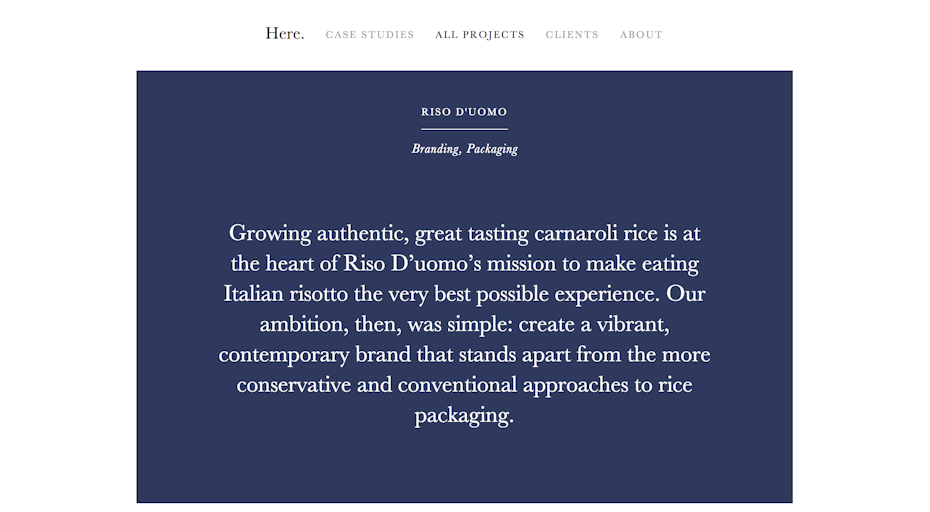Here Design website screenshot