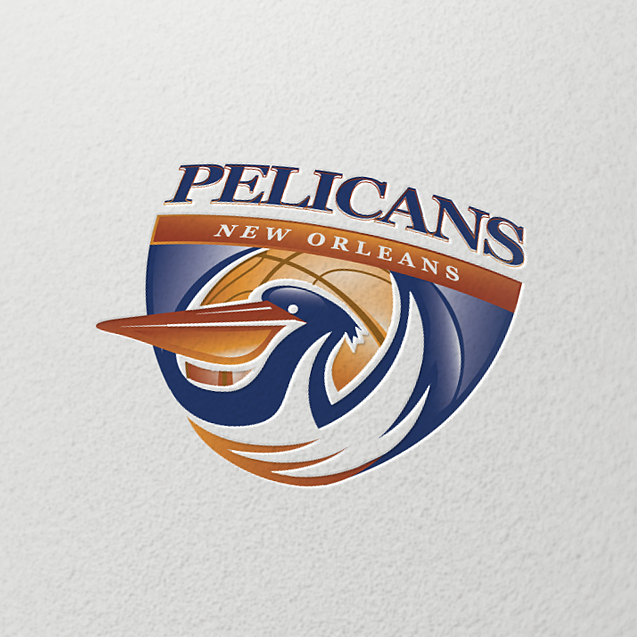 Logotipos tipo emblema - Logotipo de los pelícanos de Nueva Orleans