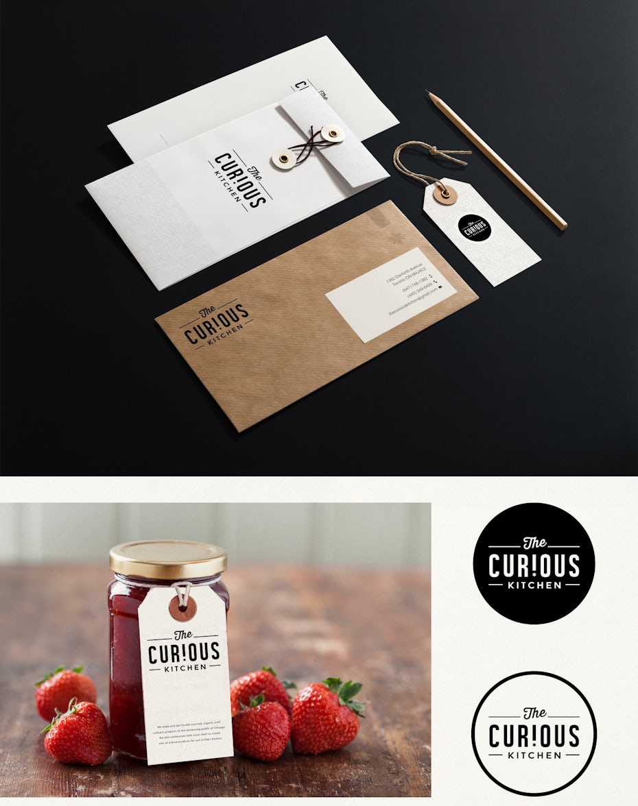 Corporate identity design für The Curious Kitchen