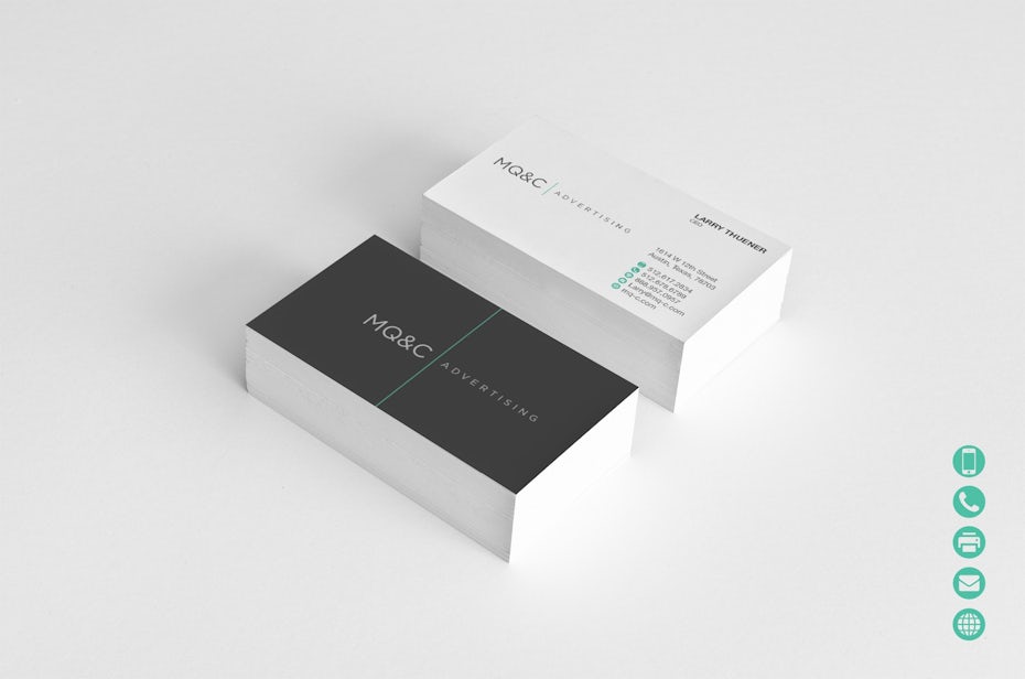 Brand messaging in business card design