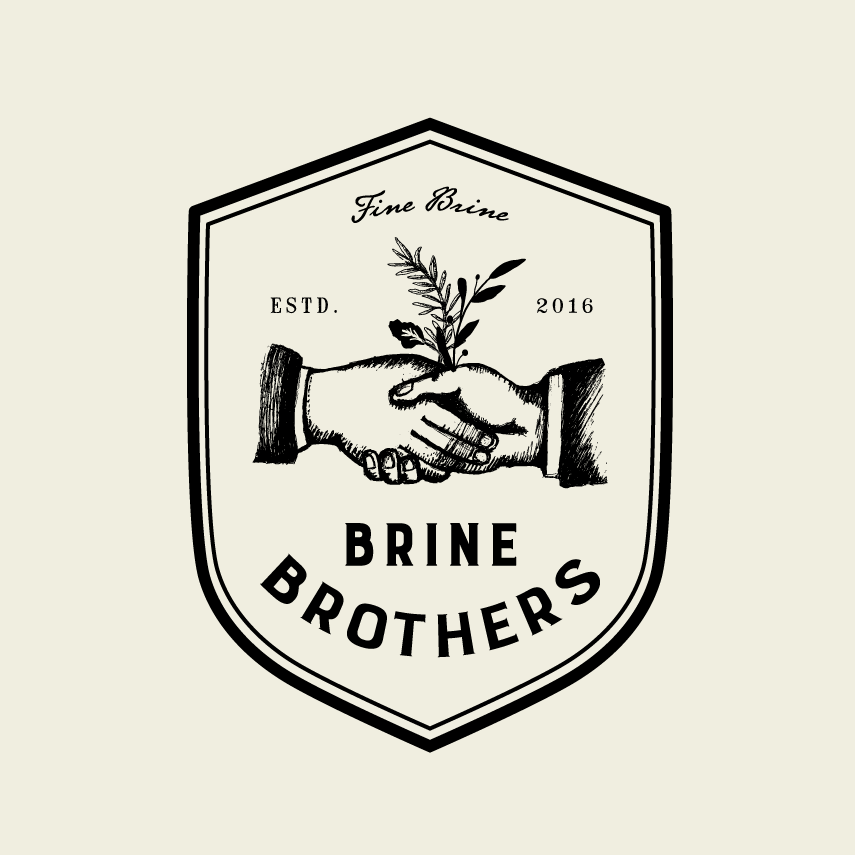 Logotipos tipo emblema - logotipo de Brine Brothers de apretón de manos