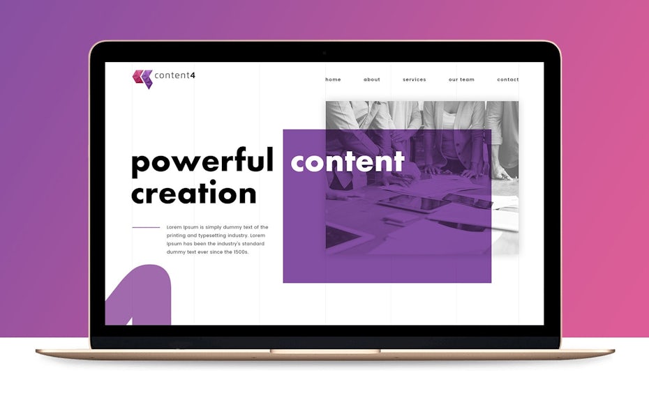 web design for a content service