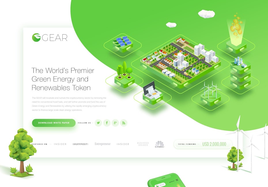 web design for a green energy business