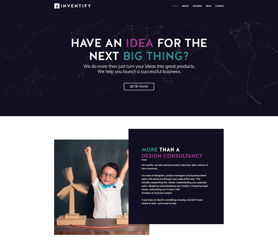 The Next Big Thing web design