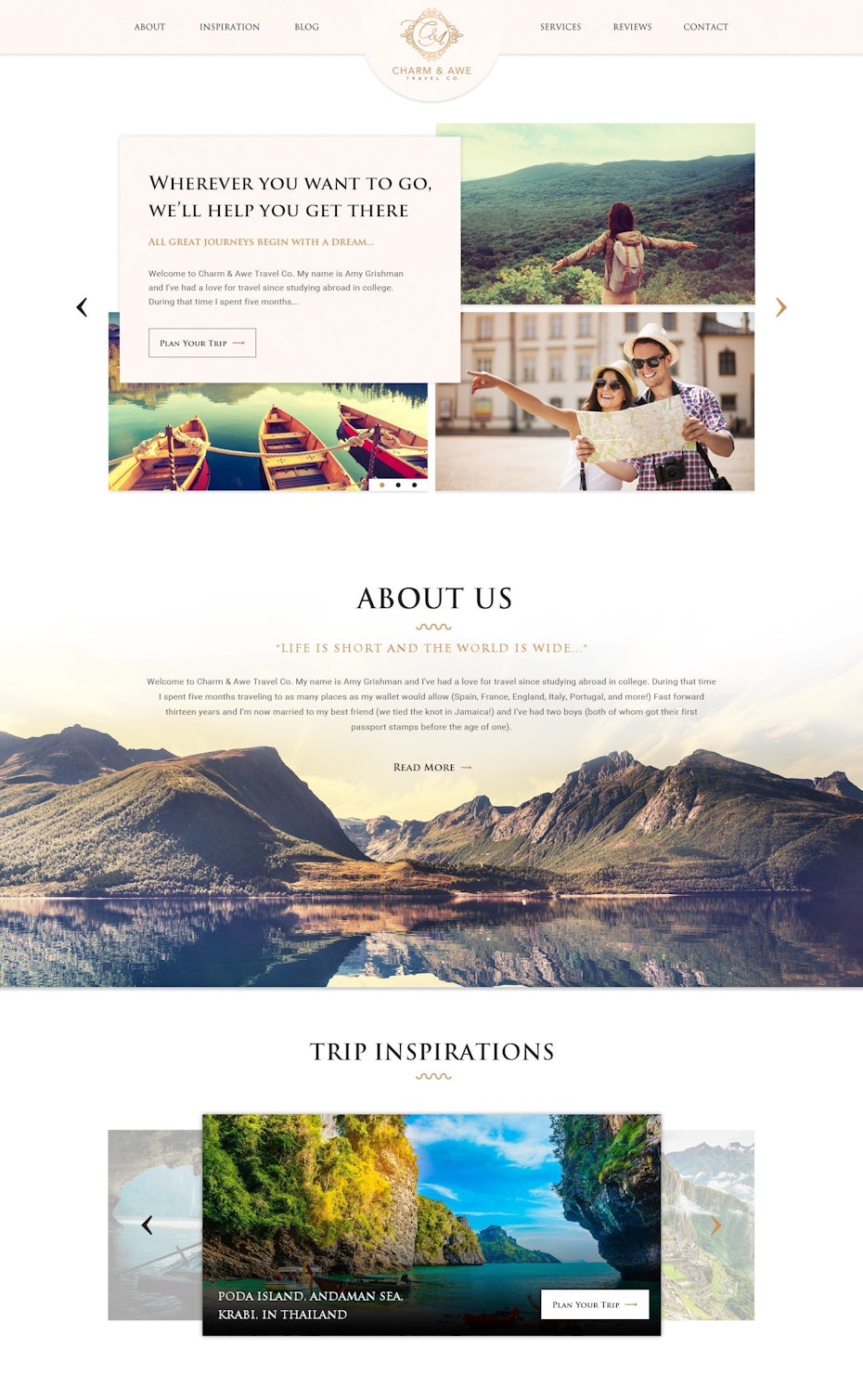 simple romantic web design