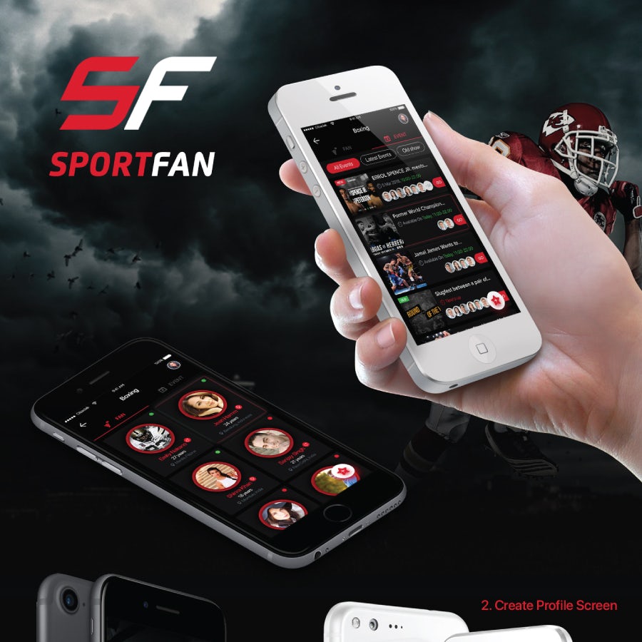SportsFan app design